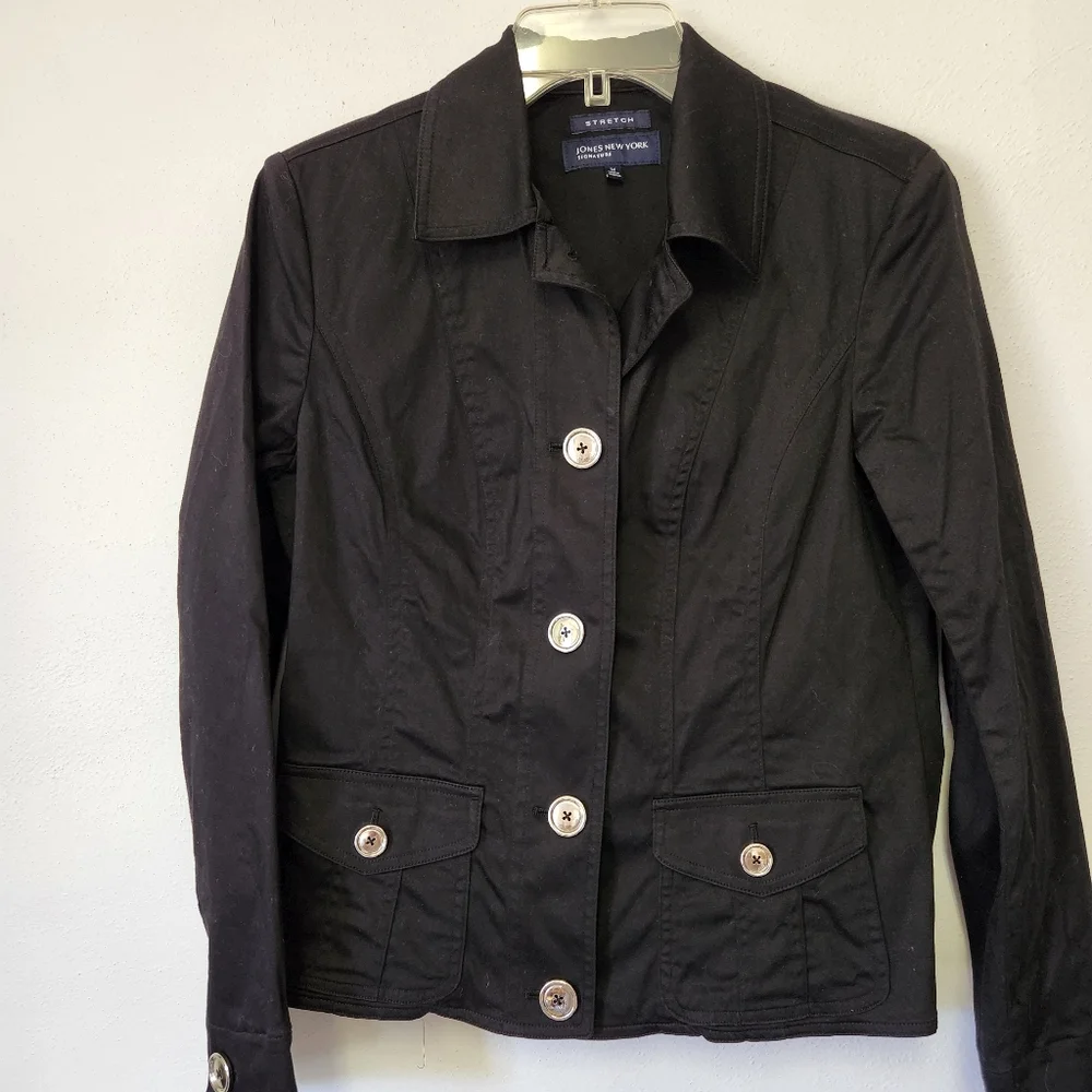 Jones New York/ Black Crop Jacket - Picture 1 of 7